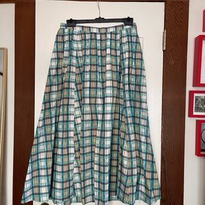Maeve Multicolor Plaid A-Line Skirt